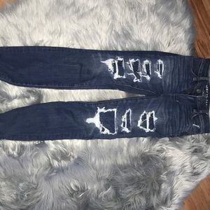 american eagle stretchy jeans high rise